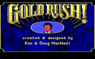 Title screen of Gold Rush!