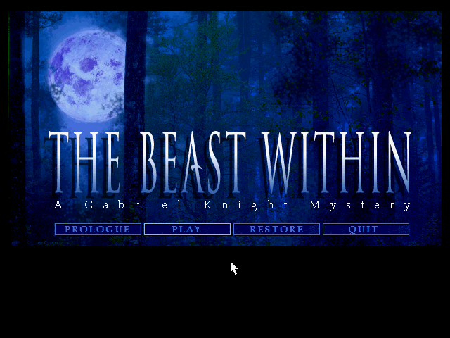 Title screen of The Beast Within: A Gabriel Knight Mystery