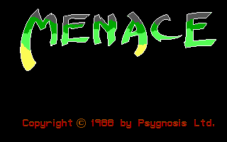 Title screen of Menace