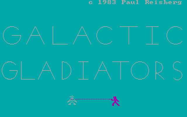 Title screen of Galactic Gladiators