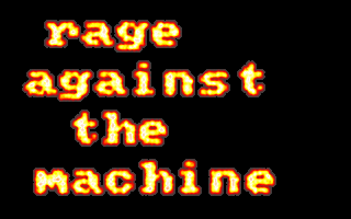 Title screen of Rage Against the Machine