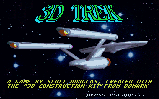 Title screen of 3D Trek