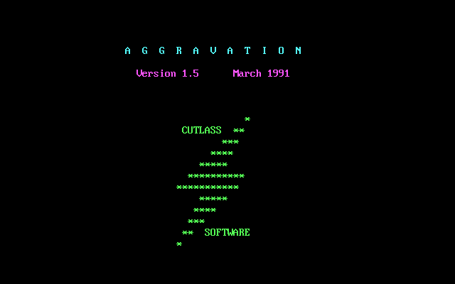 Title screen of Aggravation
