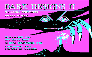 Title screen of Dark Designs II: Closing the Gate