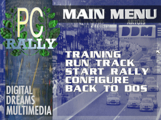 Title screen of PC Rally