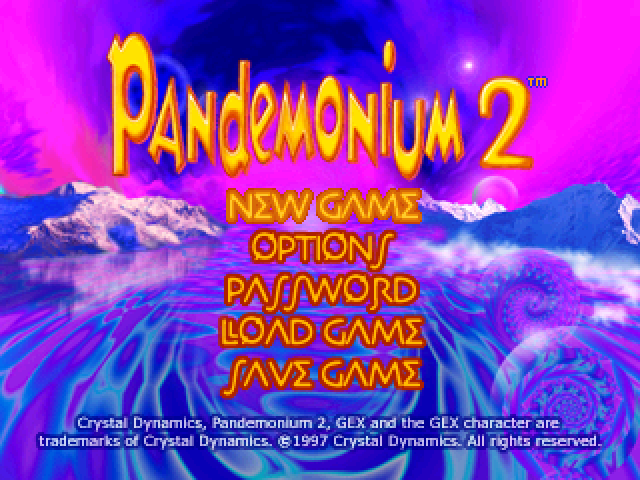 Title screen of Pandemonium 2