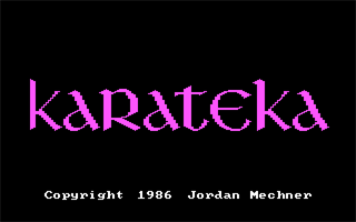Title screen of Karateka