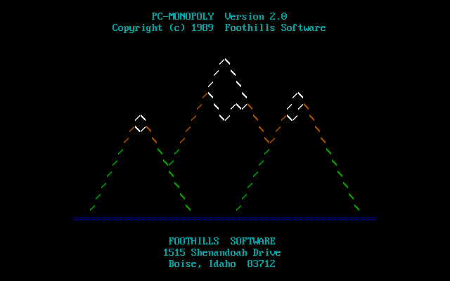 Title screen of PC-Monopoly