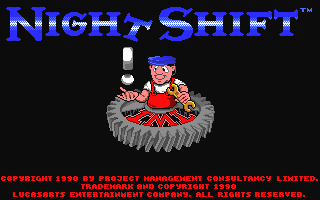 Title screen of Night Shift