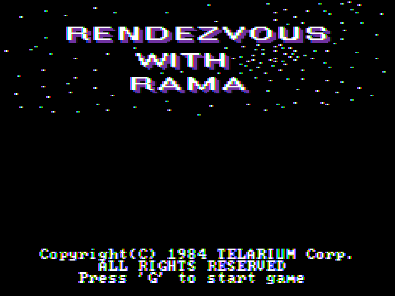 Title screen of Rendezvous with Rama