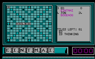 Gameplay of The Computer Edition of Scrabble Brand Crossword Game