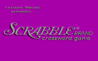 Title screen of The Computer Edition of Scrabble Brand Crossword Game