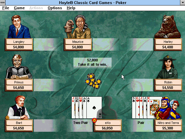 Gameplay of Hoyle Classic Card Games (1997)