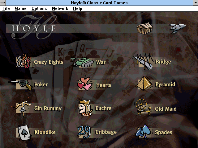 Title screen of Hoyle Classic Card Games (1997)