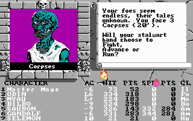Gameplay of The Bard's Tale II: The Destiny Knight