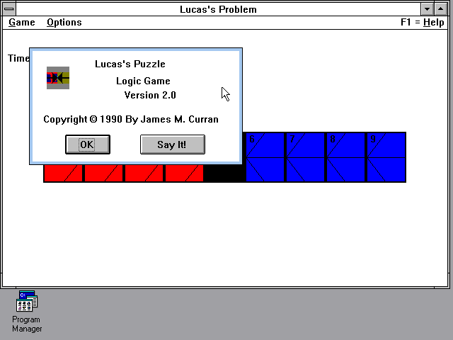 Title screen of Lucas's Problem