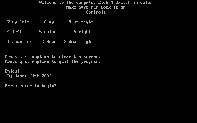 Title screen of Etch a Sketch