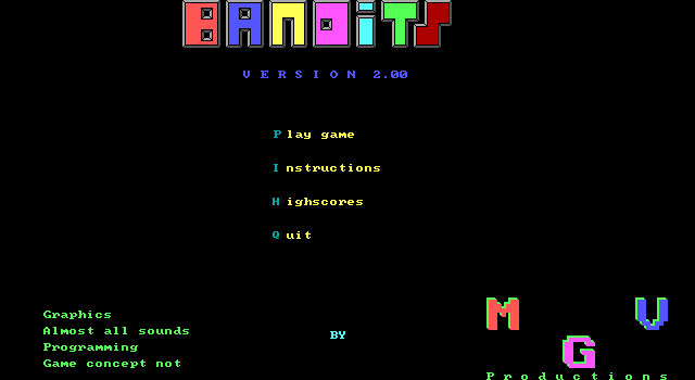 Title screen of Bandits!