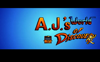 Title screen of A.J.'s World of Discovery
