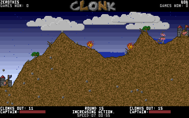 Gameplay of Clonk