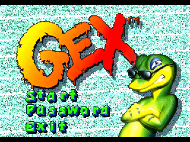Title screen of Gex