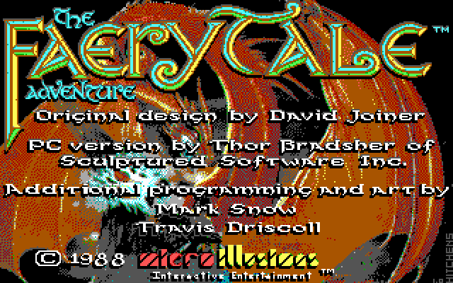 Title screen of The Faery Tale Adventure: Book I