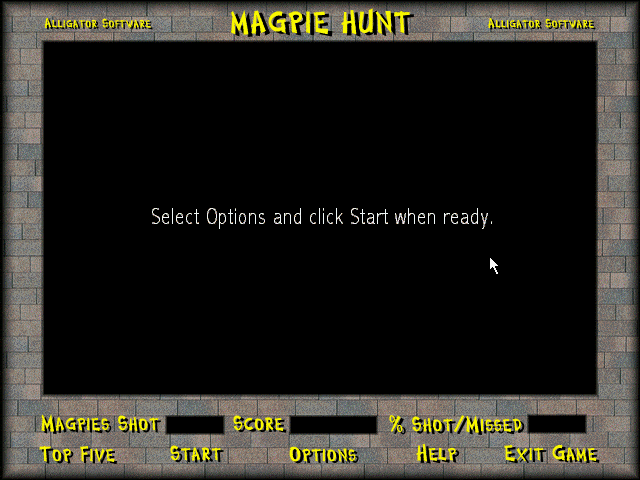 Title screen of Magpie Hunt