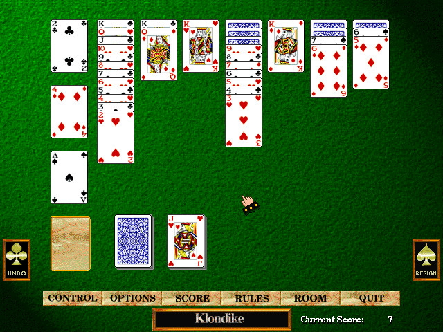 Gameplay of Hoyle Solitaire
