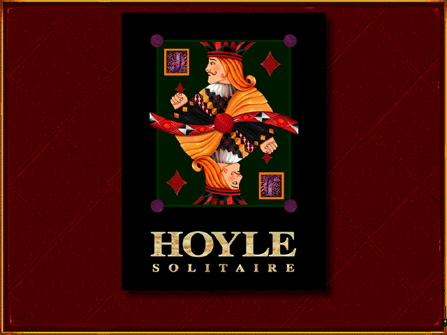Title screen of Hoyle Solitaire