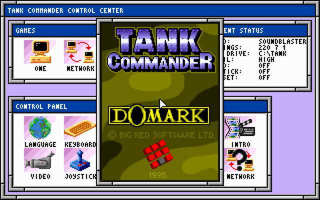 Title screen of Tank Commander