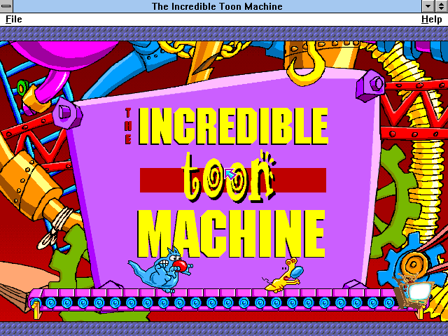 Title screen of The Incredible Toon Machine
