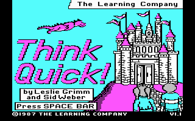Title screen of Think Quick!