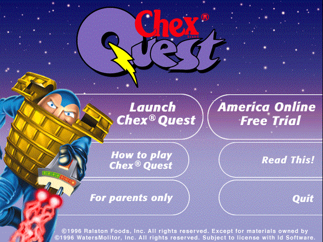 Title screen of Chex Quest