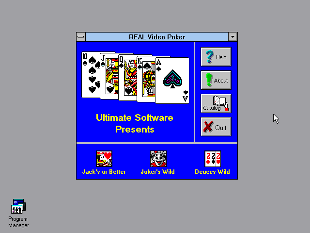 Title screen of Real Video Poker