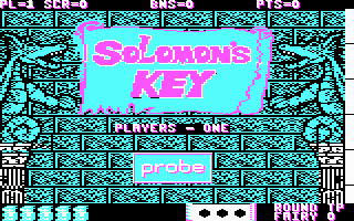 Title screen of Solomon's Key