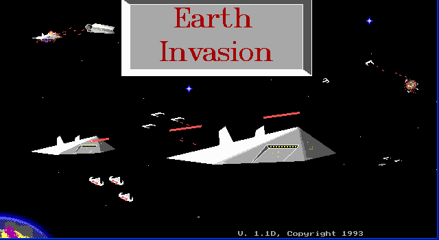 Title screen of Earth Invasion