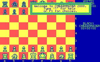 Title screen of The Chessmaster 2000