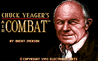 Title screen of Chuck Yeager's Air Combat