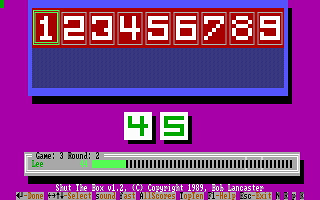 Gameplay of MicroLink Shut the Box