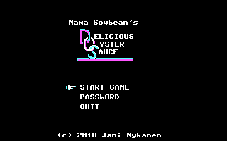 Title screen of Mama Soybean's Delicious Oyster Sauce