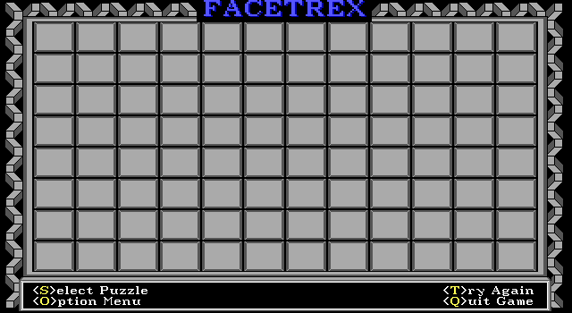 Title screen of Facetrex