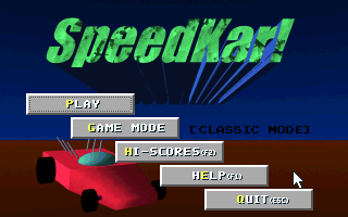 Title screen of Speed-Kar!