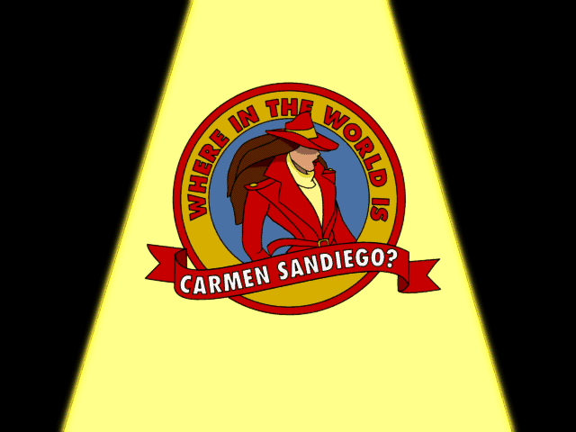 Title screen of Where In The World Is Carmen Sandiego