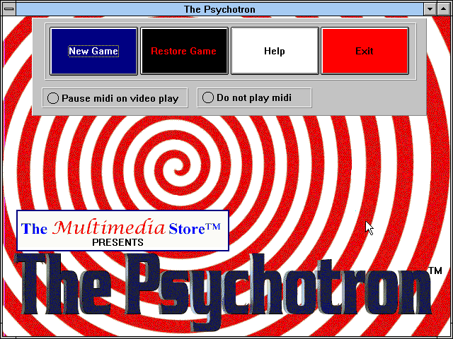Title screen of The Psychotron