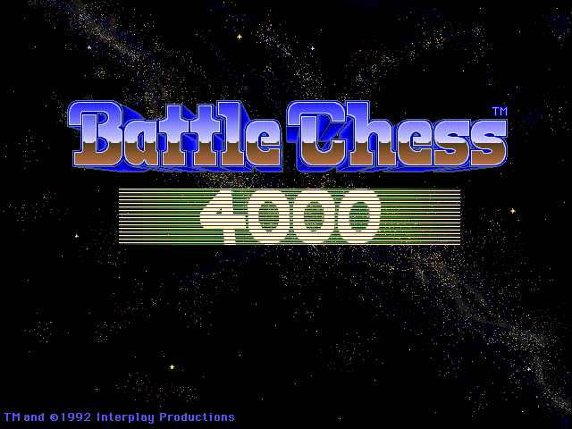 Title screen of Battle Chess 4000
