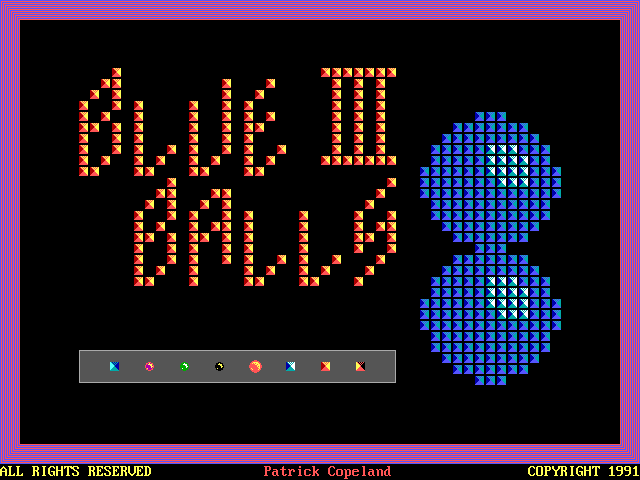 Title screen of Blue Balls