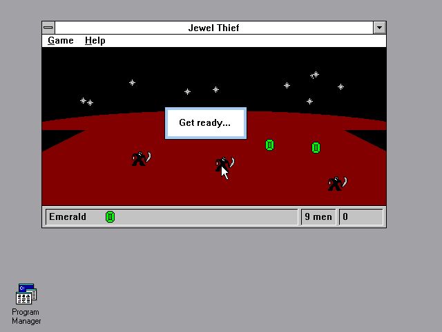Title screen of Jewel Thief