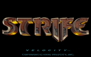 Title screen of Strife