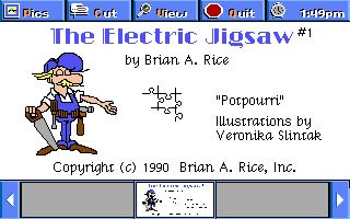 Title screen of Electric Jigsaw