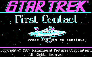 Title screen of Star Trek: First Contact